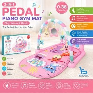 🩷 Pink Pedal Piano Gym Mat